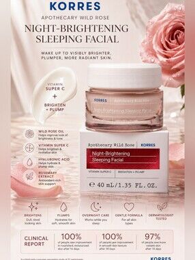 KORRES Apothecary Wild Rose Night-Brightening Sleeping Facial